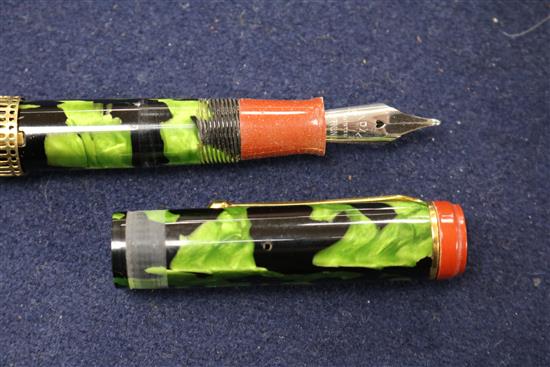 A collection of boxed fountain pens, etc.